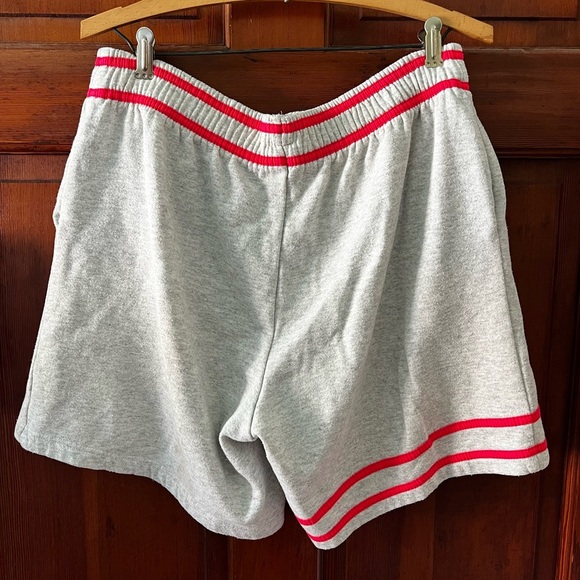 Vintage 90s Gray Sweat Shorts Graphic Retro Gym Y2K Streetwear Size Large - Picture 6 of 7